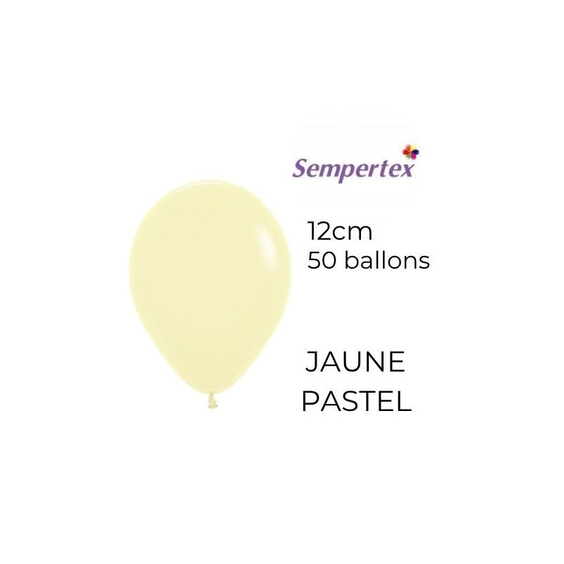 Mini Ballons 5" – Jaune Pastel – Lot de 50 – Sempertex