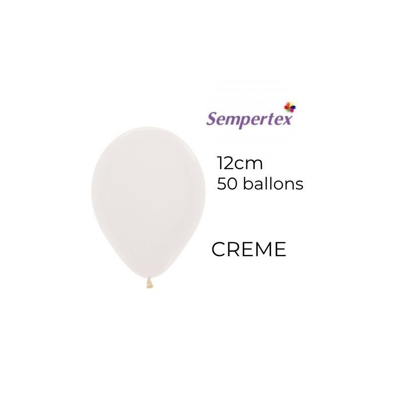 Mini Ballons 5" – Crème – Lot de 50 – Sempertex