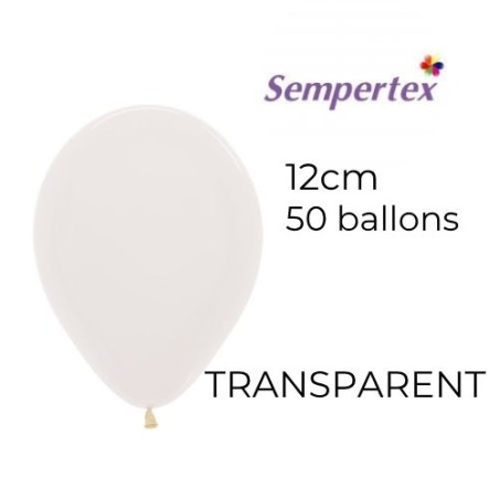 Mini Ballons 5" – Transparent – Lot de 50 – Sempertex