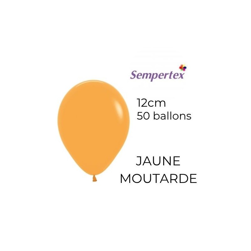 Mini Ballons 5" – Jaune Moutarde – Lot de 50 – Sempertex