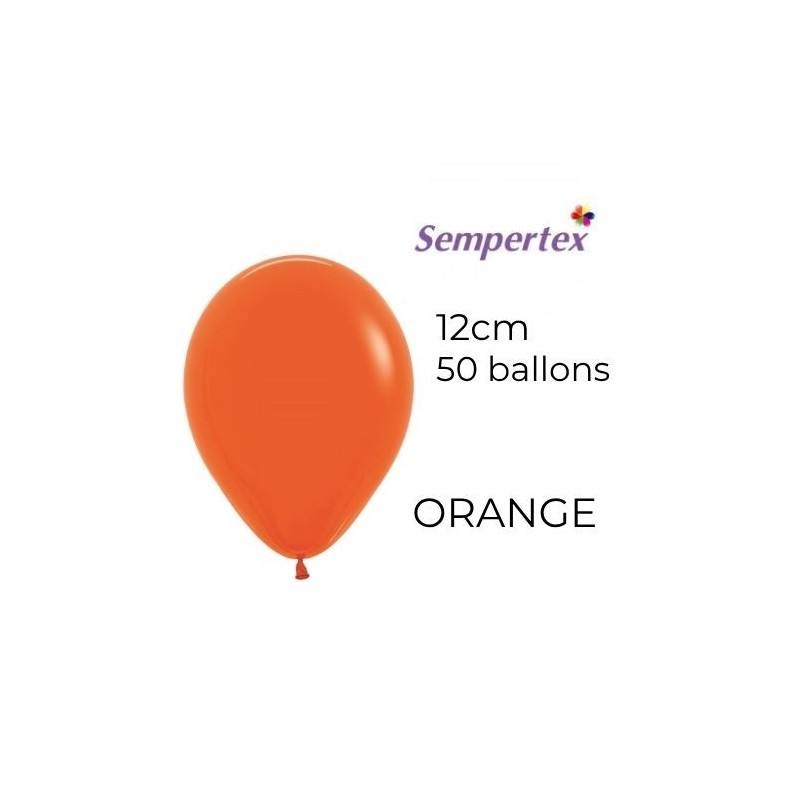 Mini Ballons 5" – Orange – Lot de 50 – Sempertex