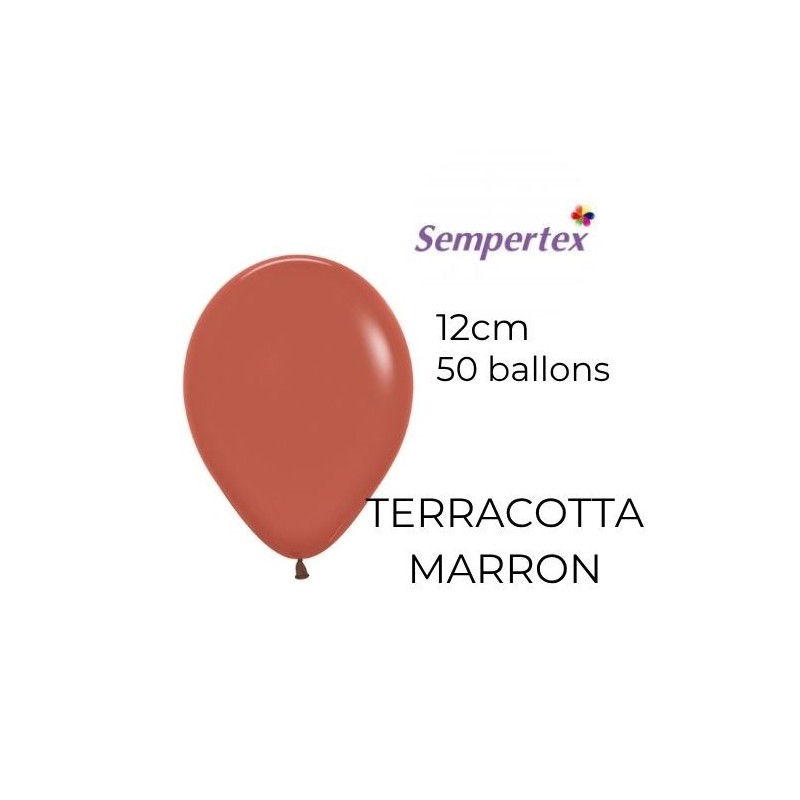 Mini Ballons 5" – Terracotta Marron – Lot de 50 – Sempertex