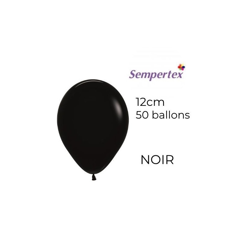 Mini Ballons 5" – Noir – Lot de 50 – Sempertex