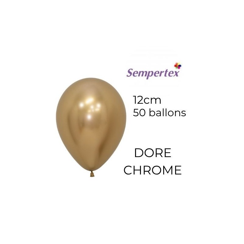 Mini Ballons 5" – Doré Chromé – Lot de 50 – Sempertex