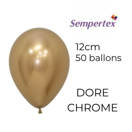 Mini Ballons 5" – Doré Chromé – Lot de 50 – Sempertex