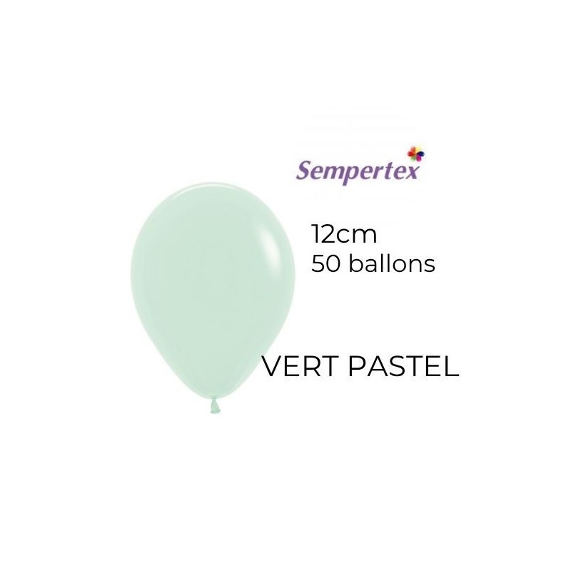 Mini Ballons 5" – Vert Pastel – Lot de 50 – Sempertex