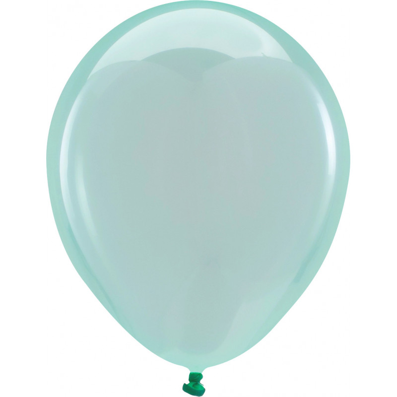 Ballons latex 11" ROND - 28CM - Vert cristal Crystal Clearz Green Anagram