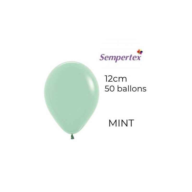 Mini Ballons 5" – Mint – Lot de 50 – Sempertex