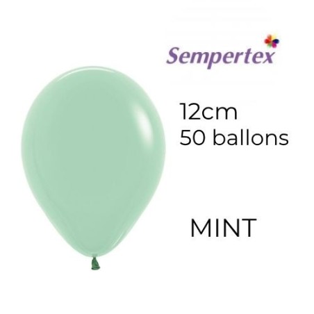Mini Ballons 5" – Mint – Lot de 50 – Sempertex
