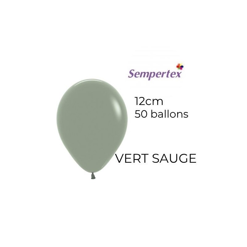 Mini Ballons 5" – Vert Sauge – Lot de 50 – Sempertex