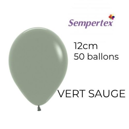 Mini Ballons 5" – Vert Sauge – Lot de 50 – Sempertex