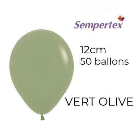 Mini Ballons 5" – Vert Olive – Lot de 50 – Sempertex