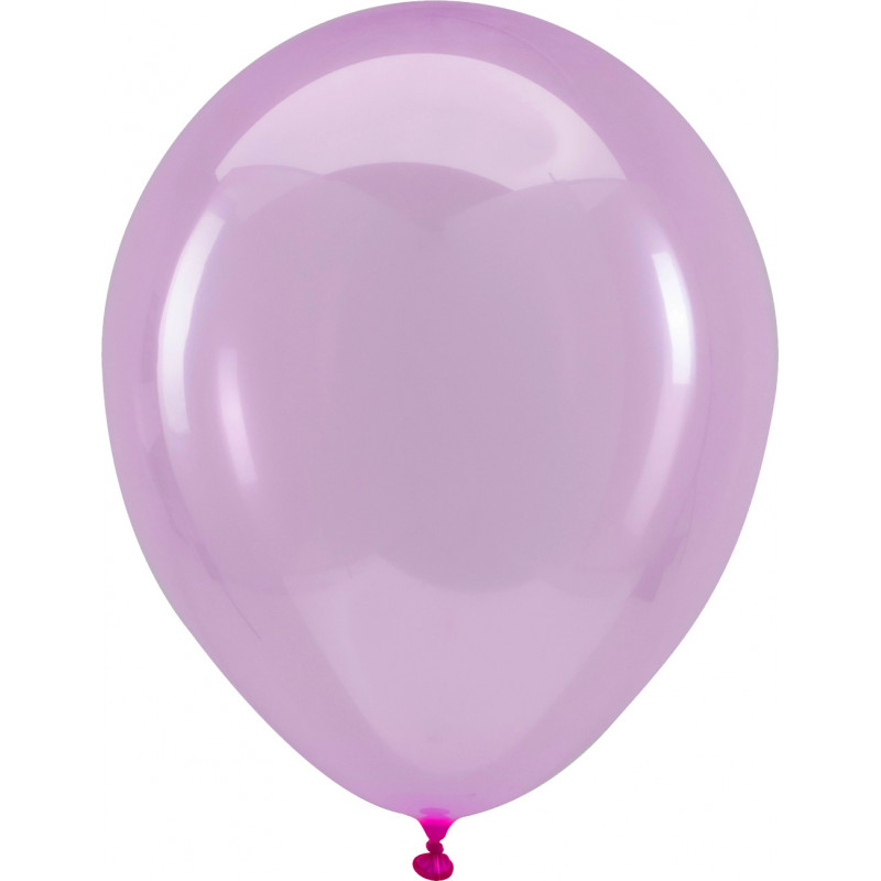 Mini Ballons latex 5" ROND - 13CM - Magenta Transparent Crystal Clearz Anagram