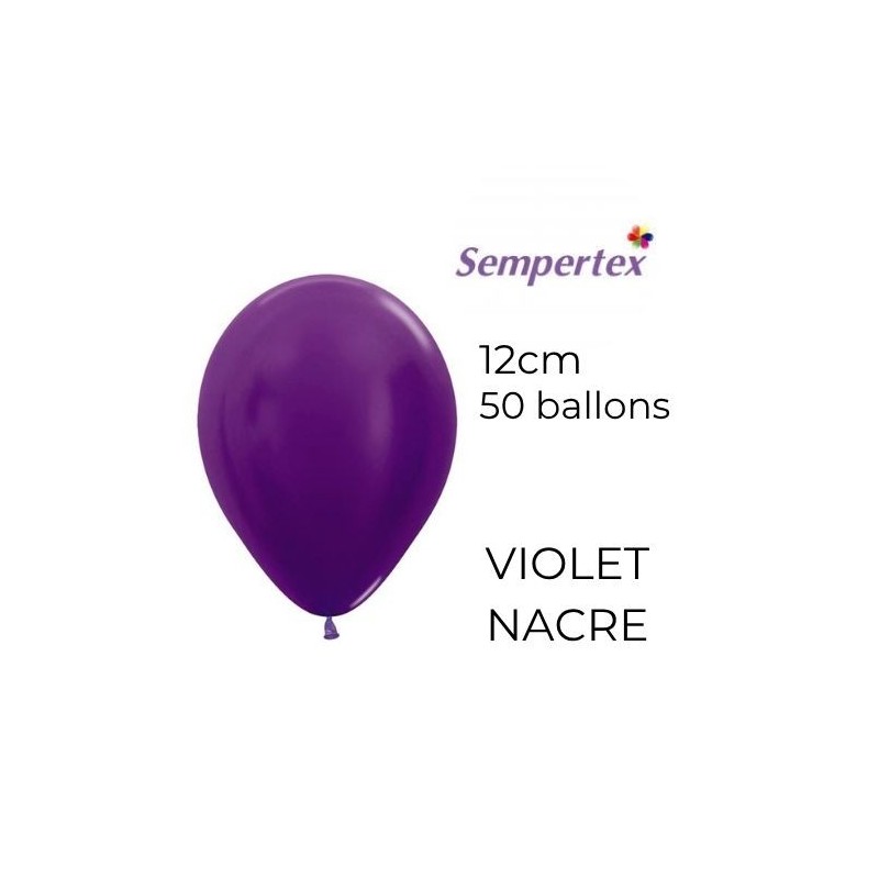 Mini Ballons 5" – Violet Nacré – Lot de 50 – Sempertex