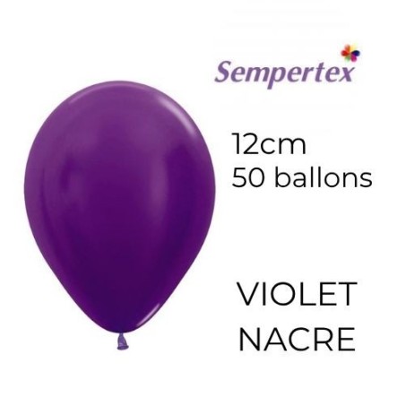 Mini Ballons 5" – Violet Nacré – Lot de 50 – Sempertex