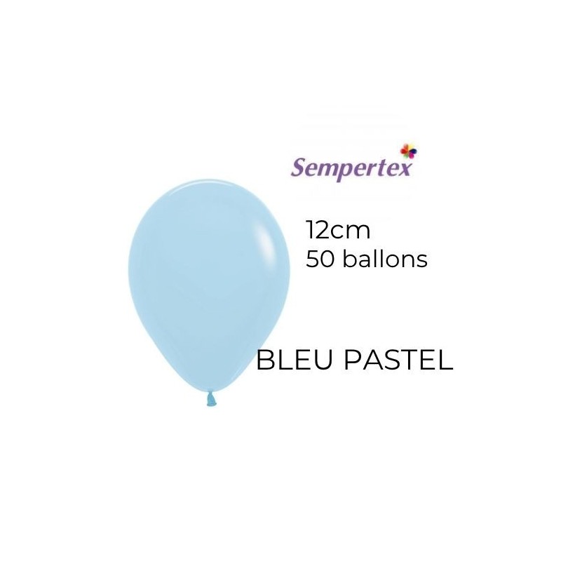 Mini Ballons 5" – Bleu Pastel – Lot de 50 – Sempertex