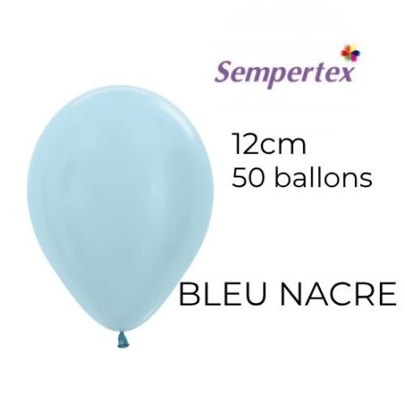 Mini Ballons 5" – Bleu Nacré – Lot de 50 – Sempertex