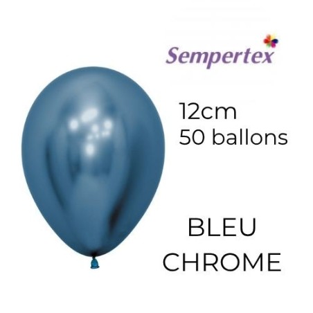 Mini Ballons 5" – Bleu Chromé – Lot de 50 – Sempertex