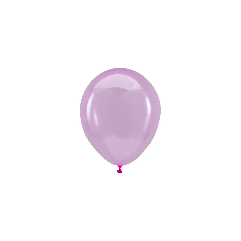 Ballons latex 11" ROND - 28CM - Magenta Transparent Crystal Clearz Anagram