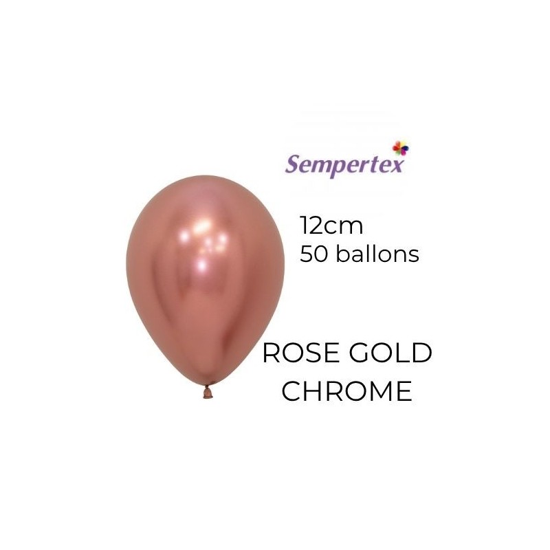 Mini Ballons 5" – Rose Gold Chromé – Lot de 50 – Sempertex