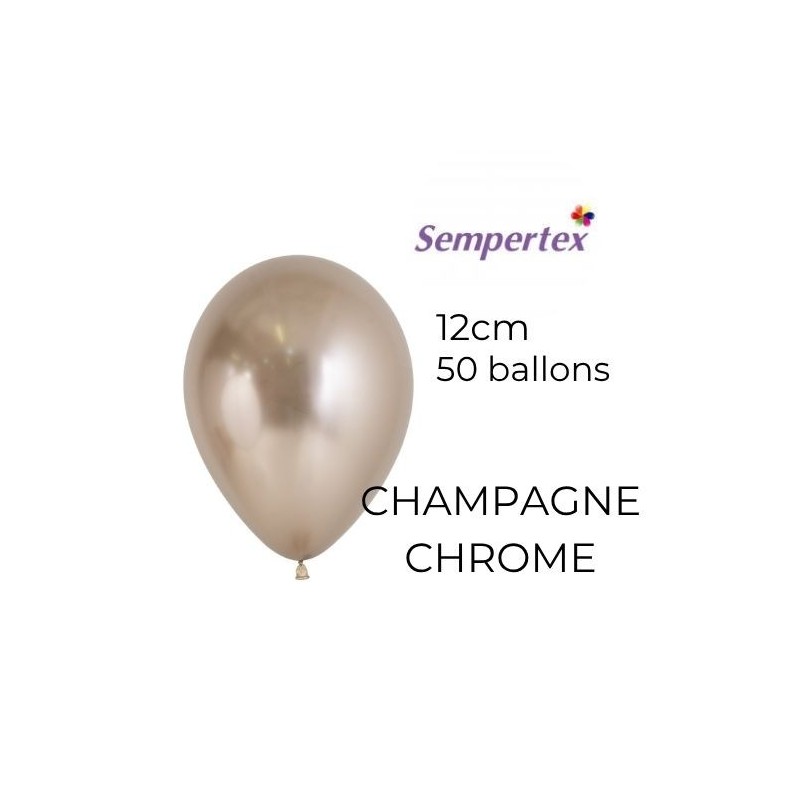 Mini Ballons 5" – Champagne Chromé – Lot de 50 – Sempertex