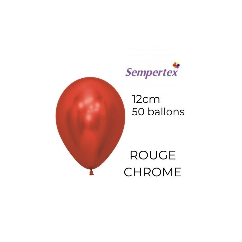 Mini Ballons 5" – Rouge Chromé – Lot de 50 – Sempertex