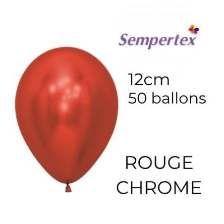 Mini Ballons 5" – Rouge Chromé – Lot de 50 – Sempertex