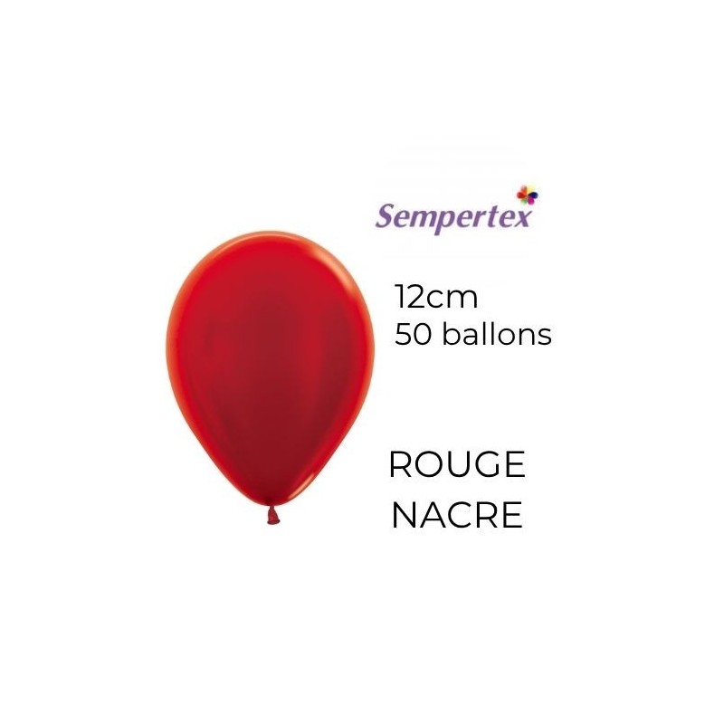 Mini Ballons 5" – Rouge Nacré – Lot de 50 – Sempertex