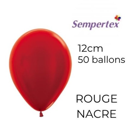Mini Ballons 5" – Rouge Nacré – Lot de 50 – Sempertex