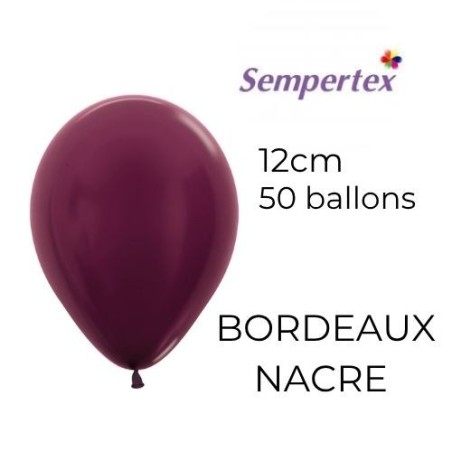 Mini Ballons 5" – Bordeaux Nacré – Lot de 50 – Sempertex