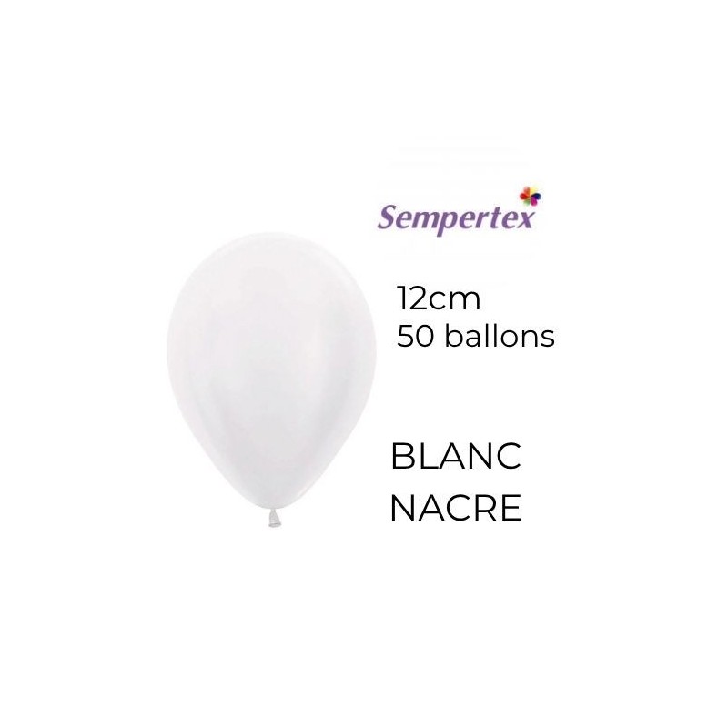 Mini Ballons 5" – Blanc Nacré – Lot de 50 – Sempertex
