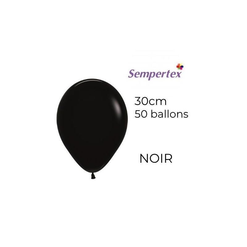 Ballons 11" – Noir – Lot de 50 – Sempertex