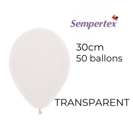 Ballons 11" – Transparent – Lot de 50 – Sempertex