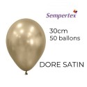 Ballons 11" – Doré Satin – Lot de 50 – Sempertex