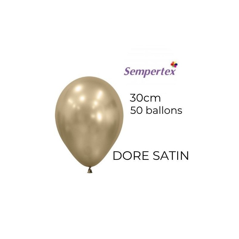 Ballons 11" – Doré Satin – Lot de 50 – Sempertex