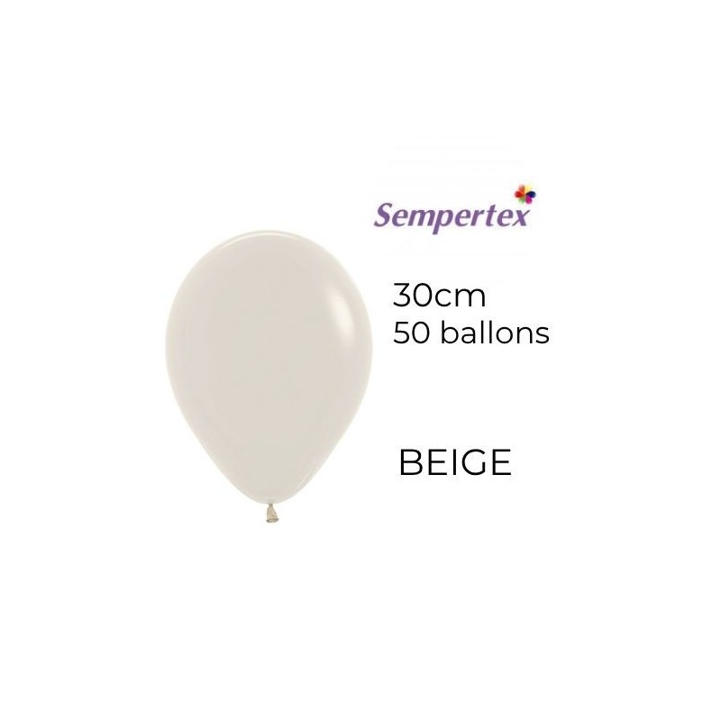 Ballons 11" – Beige – Lot de 50 – Sempertex