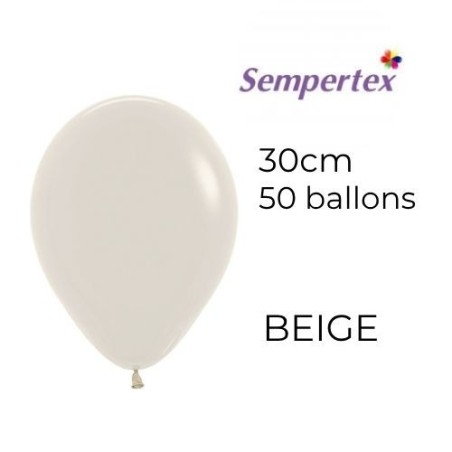 Ballons 11" – Beige – Lot de 50 – Sempertex