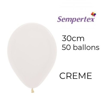 Ballons 11" – Crème – Lot de 50 – Sempertex