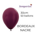 Ballons 11" – Bordeaux Nacré – Lot de 50 – Sempertex