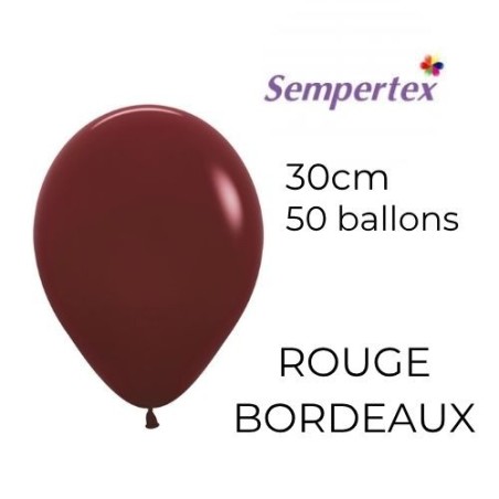 Ballons 11" – Bordeaux – Lot de 50 – Sempertex