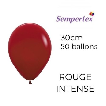 Ballons 11" – Rouge Intense – Lot de 50 – Sempertex