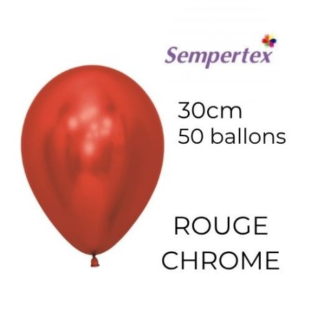 Ballons 11" – Rouge Chromé – Lot de 50 – Sempertex