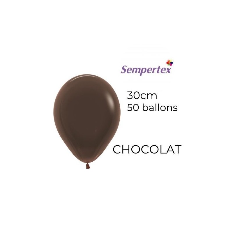 Ballons 11" – Chocolat – Lot de 50 – Sempertex
