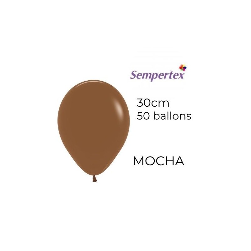 Ballons 11" – Mocha – Lot de 50 – Sempertex