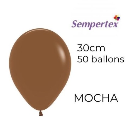 Ballons 11" – Mocha – Lot de 50 – Sempertex