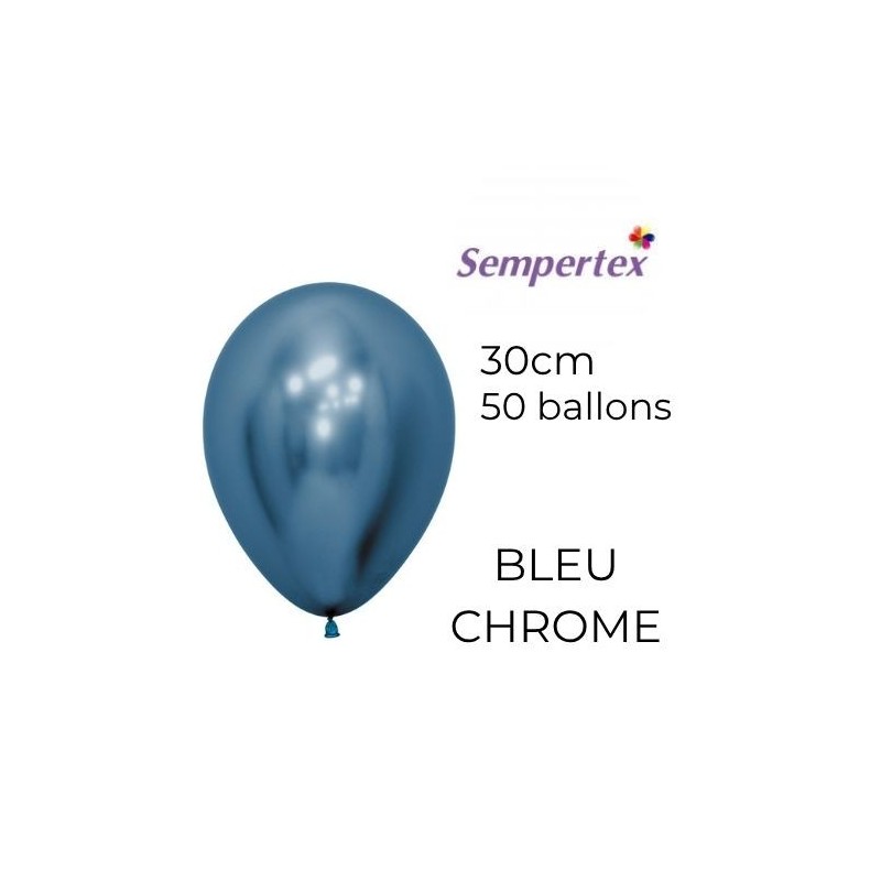 Ballons 11" – Bleu Chromé – Lot de 50 – Sempertex