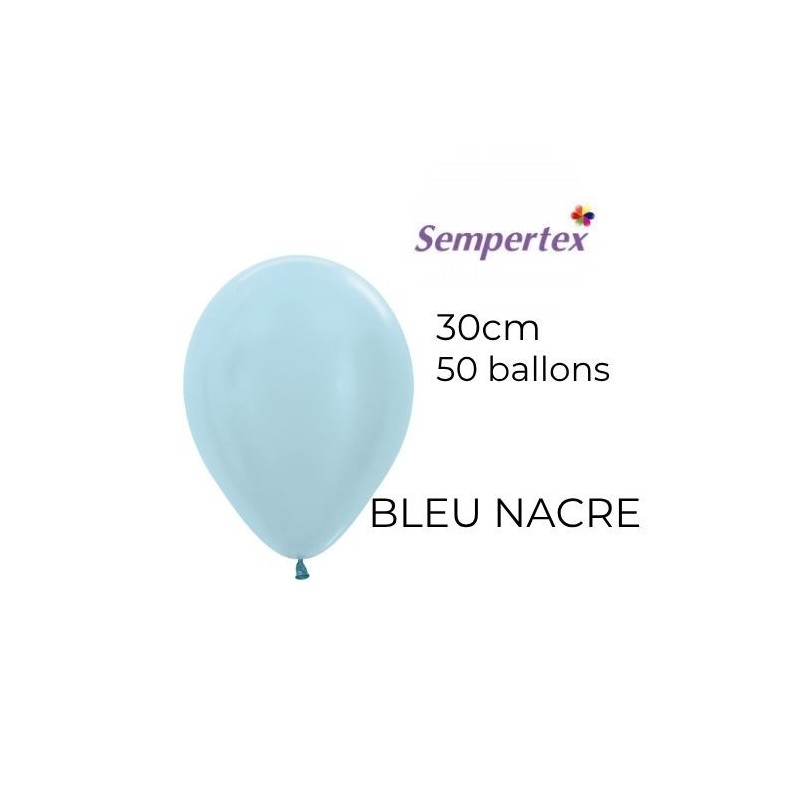 Ballons 11" – Bleu Nacré – Lot de 50 – Sempertex