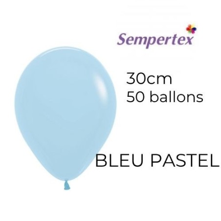 Ballons 11" – Bleu Pastel – Lot de 50 – Sempertex