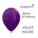 Ballons 11" – Violet Nacré – Lot de 50 – Sempertex