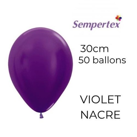 Ballons 11" – Violet Nacré – Lot de 50 – Sempertex